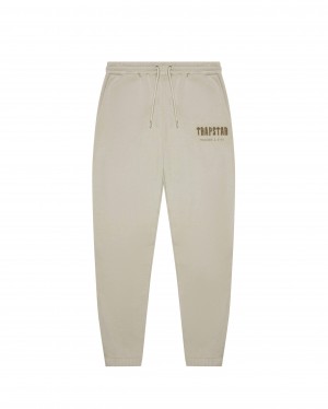 Beige Trapstar Chenille Decoded Men's Sweatpants Canada | FRDQL-5738
