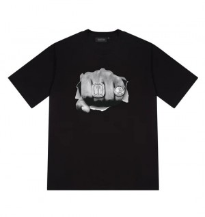 Black Trapstar Breakthrough Men's T-shirts Canada | GHKYR-5396
