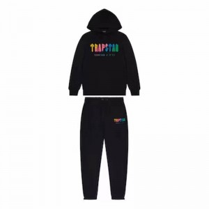 Black Trapstar Chenille Decoded Men's Tracksuits Canada | FPGOV-1932