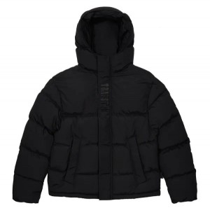 Black Trapstar Decoded 2.0 Hooded Blackout Edition Men's Puffer Jackets Canada | EDIWL-9345