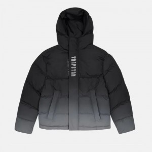 Black Trapstar Decoded 2.0 Hooded Padded Men's Puffer Jackets Canada | HXMTZ-5869