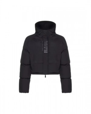 Black Trapstar Decoded 2.0 Hooded Women's Jackets Canada | UPEKX-5718