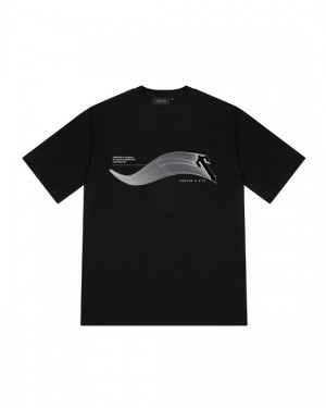 Black Trapstar Drift Men's T-shirts Canada | UHKPX-3284