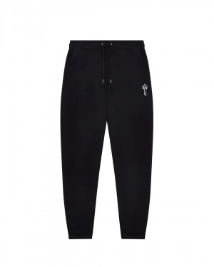 Black Trapstar Foundation Men's Sweatpants Canada | FNAKJ-0893