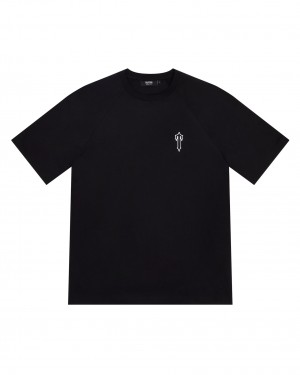 Black Trapstar Foundation Men's T-shirts Canada | ECKLA-6072