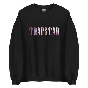 Black Trapstar Galaxy Men's Sweatshirts Canada | UMJLE-1094