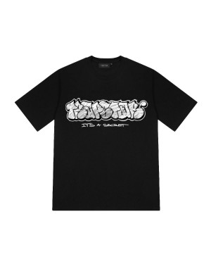 Black Trapstar Graffiti Men's T-shirts Canada | SZKTA-4283