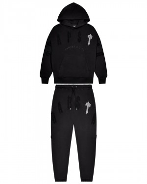 Black Trapstar Irongate Arch Chenille 2.0 Men's Tracksuits Canada | MZGJW-1482