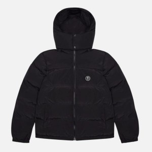 Black Trapstar Irongate Detachable Hooded Men's Puffer Jackets Canada | ZVQNH-1842