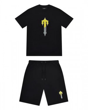 Black Trapstar Irongate Men's Short Set Canada | XWPDG-1694