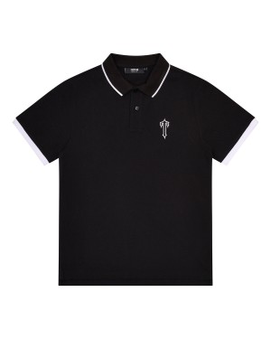 Black Trapstar Irongate T Men's Polo Shirts Canada | CROHD-4170