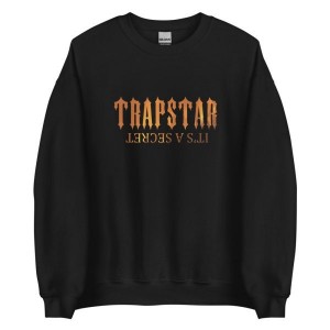 Black Trapstar It’s A Secret Fire Men's Sweatshirts Canada | BYLWJ-5963