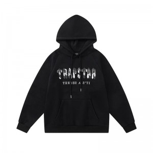 Black Trapstar It’s A Secret Gray Logo Men's Hoodies Canada | IDZBE-6927