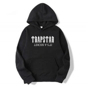 Black Trapstar It’s A Secret Men's Hoodies Canada | HAFCG-5637
