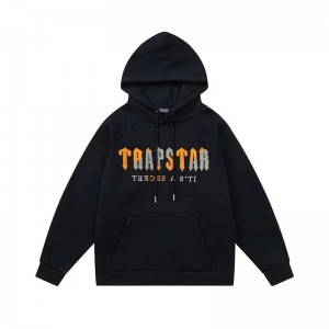 Black Trapstar It’s A Secret Yellow Logo Men's Hoodies Canada | ITAJD-6937