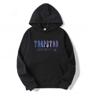 Black Trapstar It’s a secret Galaxy Men's Hoodies Canada | HIPNO-7159
