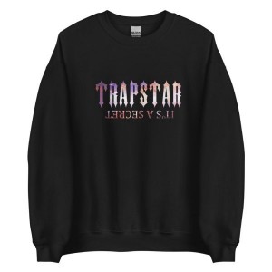 Black Trapstar It’s a secret Galaxy Men's Sweatshirts Canada | MPJXW-2739