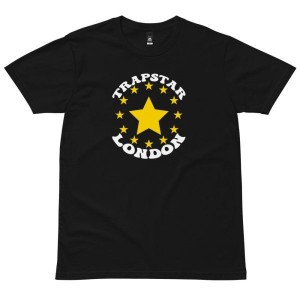 Black Trapstar Stars London Men's T-shirts Canada | TOQND-6957