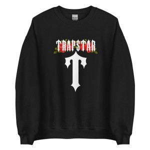 Black Trapstar T-For Rose Men's Sweatshirts Canada | HRLEC-3461
