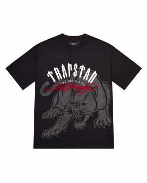 Black Trapstar X Ed Hardy Arch Men's T-shirts Canada | EKNOQ-6251