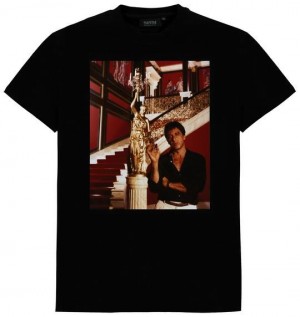 Black Trapstar X Scarface The World Is Yours Men's T-shirts Canada | UZMIT-6174