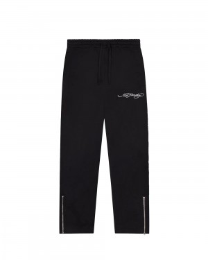 Black Trapstar x Ed Hardy Irongate Patchwork Men's Sweatpants Canada | NUYJD-9308