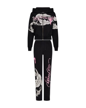Black Trapstar x Ed Hardy Women's Tracksuits Canada | POHUW-4071