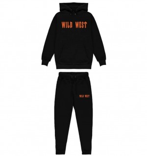 Black Trapstar Wild West Men's Tracksuits Canada | QGTXJ-3146