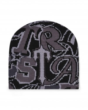 Black Trapstar Wildcard Men's Beanie Canada | DFJMC-5861