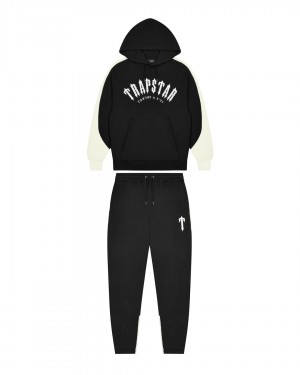 Black / Cream Trapstar Irongate Arch Panel Men's Tracksuits Canada | LXDPV-9160