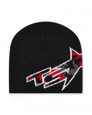 Black / Red Camo Trapstar Ts Star Men's Beanie Canada | ORMWL-8956