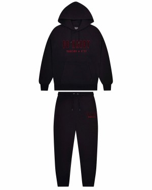 Black / Red Trapstar x Ed Hardy Decoded Solid Chenille Men's Tracksuits Canada | FNUHC-7083