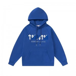 Blue Trapstar Blue Logo Men's Hoodies Canada | GMYDT-5860