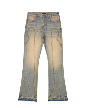 Blue Trapstar Irongate Panel Denim Men's Jeans Canada | IOZHR-8349