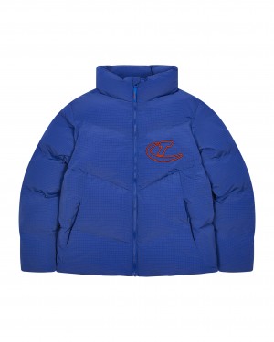 Blue / Orange Trapstar Hyperdrive Ripstop Men's Puffer Jackets Canada | PXBWO-9384