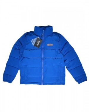 Blue / Red Trapstar Hyperdrive Men's Puffer Jackets Canada | GNQVP-7483