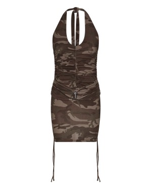Brown Camo Trapstar Irongate T Dress Women's Dress Canada | PMTNE-3982
