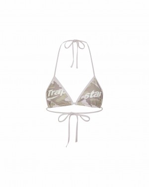 Camo Trapstar Hyperdrive Women's Bikini Top Canada | VKBPQ-4168