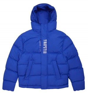 Dazzling Blue Trapstar Decoded 2.0 Hooded Men's Puffer Jackets Canada | DJQKI-1254