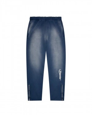 Denim Wash Trapstar Hyperdrive Spray Men's Sweatpants Canada | FUSVM-0419