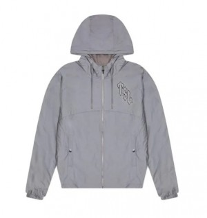 Grey Trapstar London Shooters League Reflective Men's Windbreaker Canada | WAXEU-4917