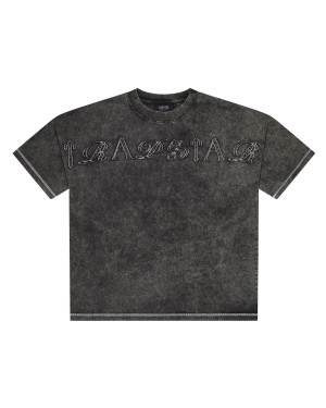 Grey Trapstar Patchwork Script Men's T-shirts Canada | UZLSV-0235