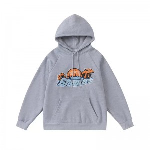 Grey Trapstar Shooters Orange Logo Men's Hoodies Canada | IQHGY-8125