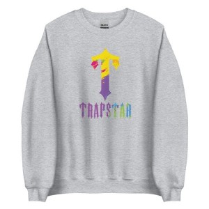 Grey Trapstar T-For Paint Men's Sweatshirts Canada | RDVFQ-2160