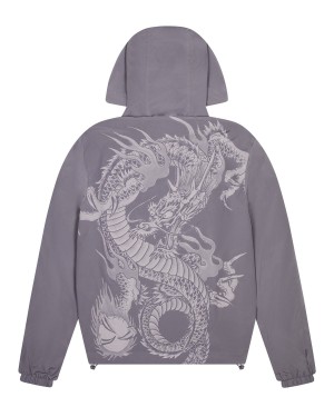 Grey Trapstar x Ed Hardy Men's Windbreaker Canada | ZEOLG-8652
