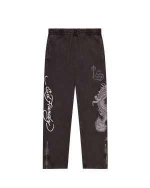 Grey Trapstar x Ed Hardy Script Men's Sweatpants Canada | SMWYN-3842