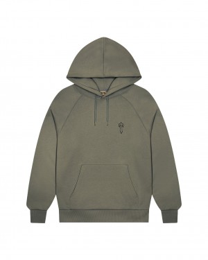 Khaki Trapstar Foundation Men's Hoodies Canada | GKSNY-5739