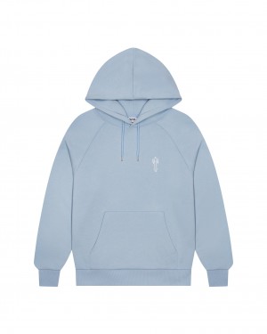 Light Blue Trapstar Foundation Men's Hoodies Canada | QUPCH-9150