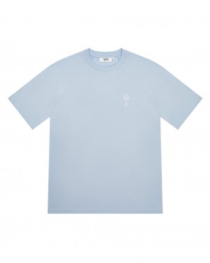 Light Blue Trapstar Foundation Men's T-shirts Canada | UFMZN-2513