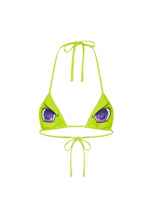 Light Green Trapstar Anime Women's Bikini Top Canada | TQIZO-7216